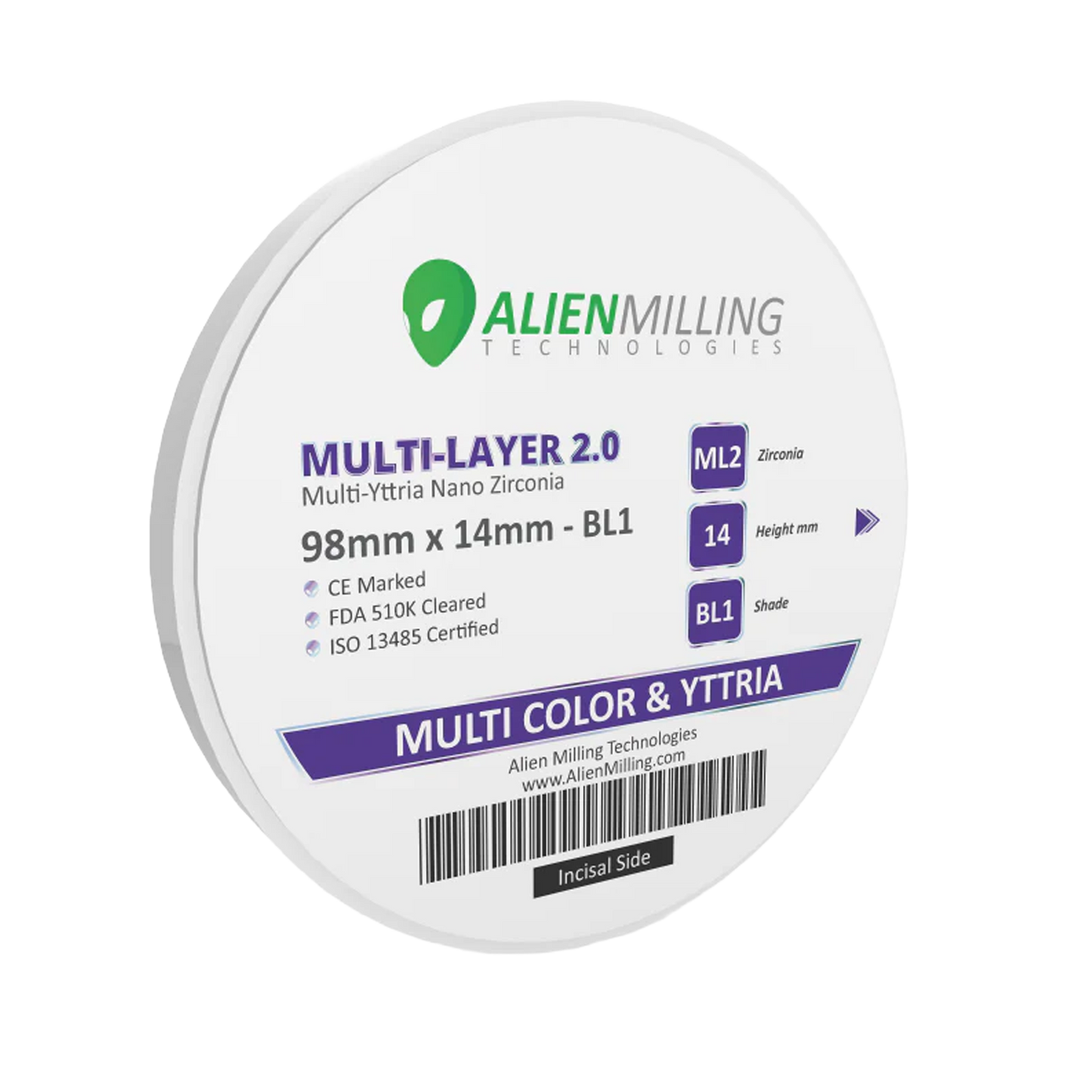 Alien ML2 - Multi-Layer & Multi-Yttria Zirconia