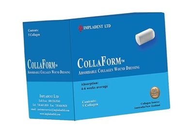 CollaForm Collagen Wound Dressing Plugs - Box of 5 Tatum Surgical CollaForm Collagen Wound Dressing Plugs - Box of 5 Tatum Surgical