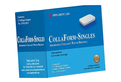CollaForm Collagen Wound Dressing Singles - Box of 5 Tatum Surgical CollaForm Collagen Wound Dressing Singles - Box of 5 Tatum Surgical