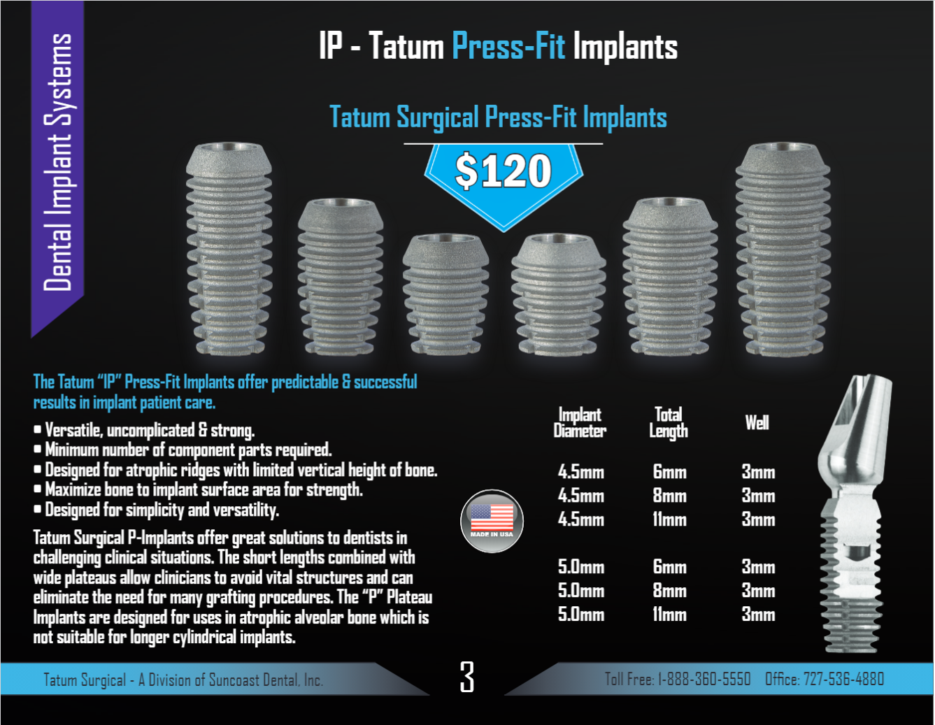 Tatum Press-Fit Implant