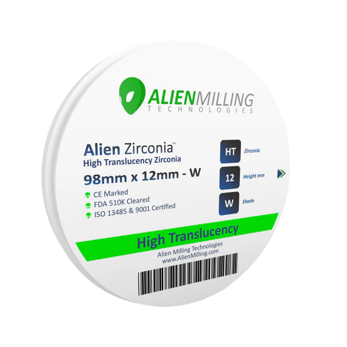 Alien HT - High Translucency Zirconia